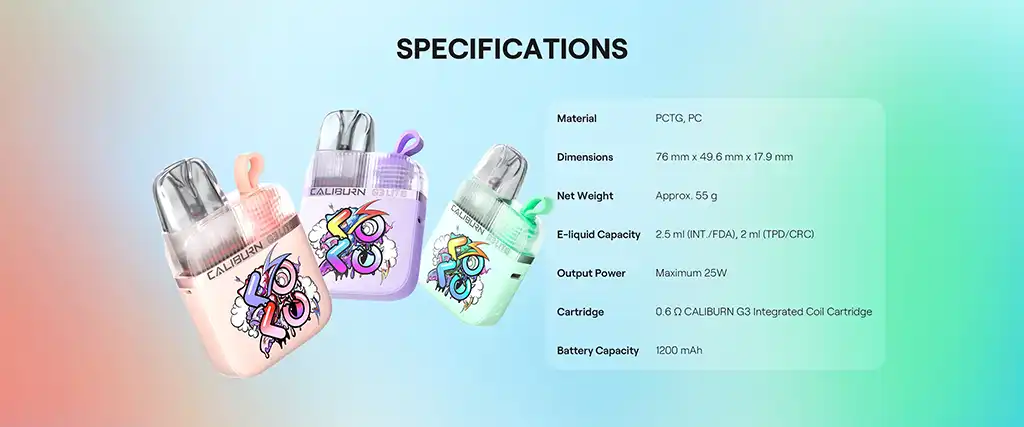 G3 Lite Koko Specifications
