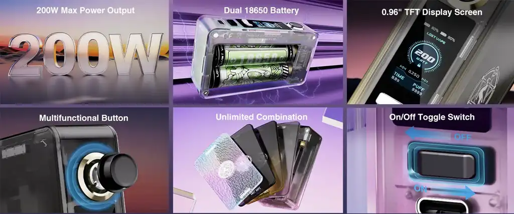 Lost Vape Centaurus N200 Vape Kit Specifications