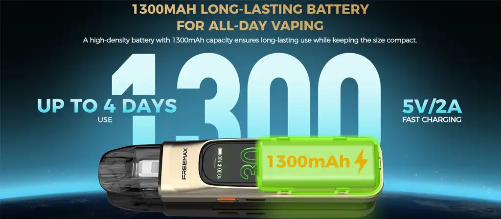Freemax Rexa Pro Pod Kit Battery Specification