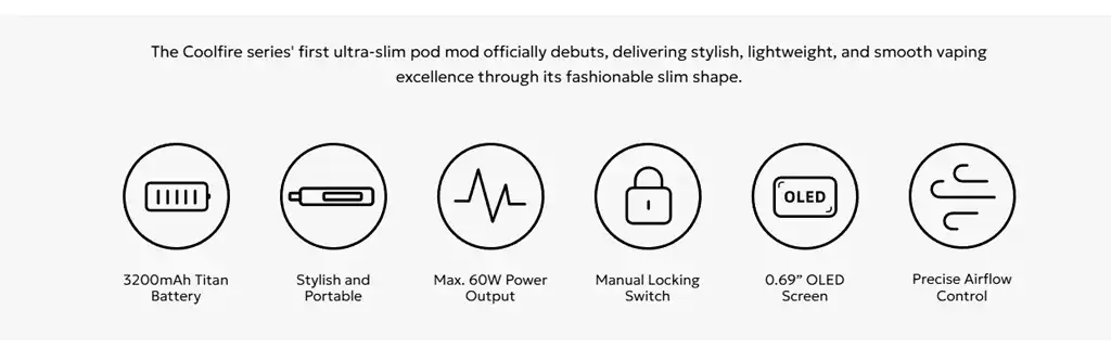 Innokin Coolfire P60 Main Specs
