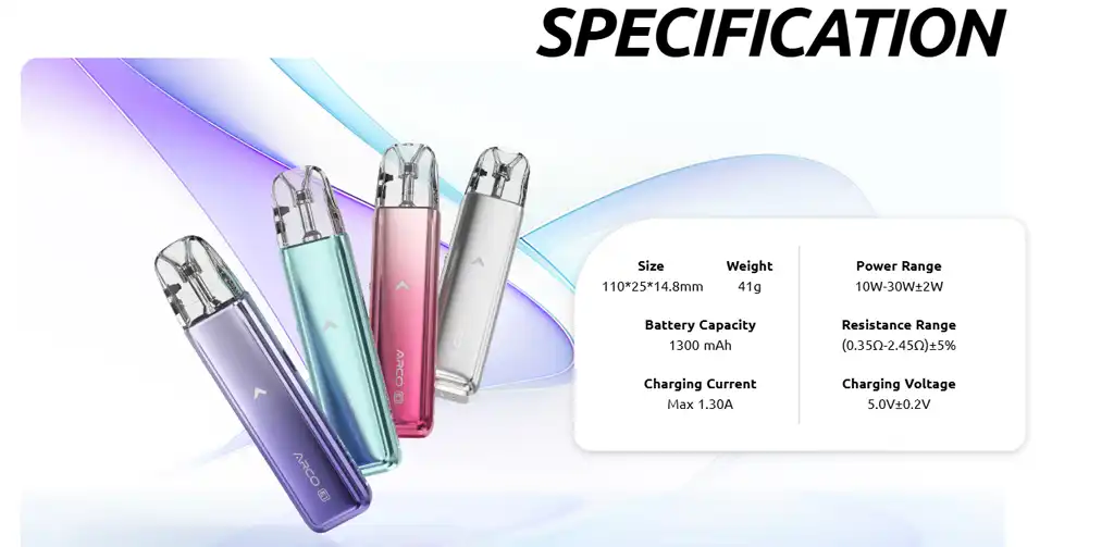 Smok Arco E1 Pod Vape Kit Main Specifications