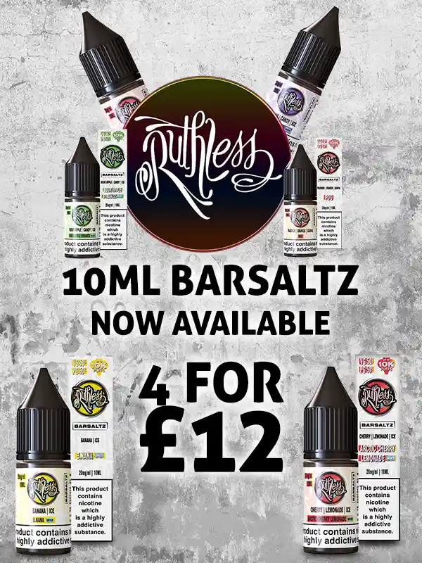 Ruthless 10ml Barsaltz now in stock
