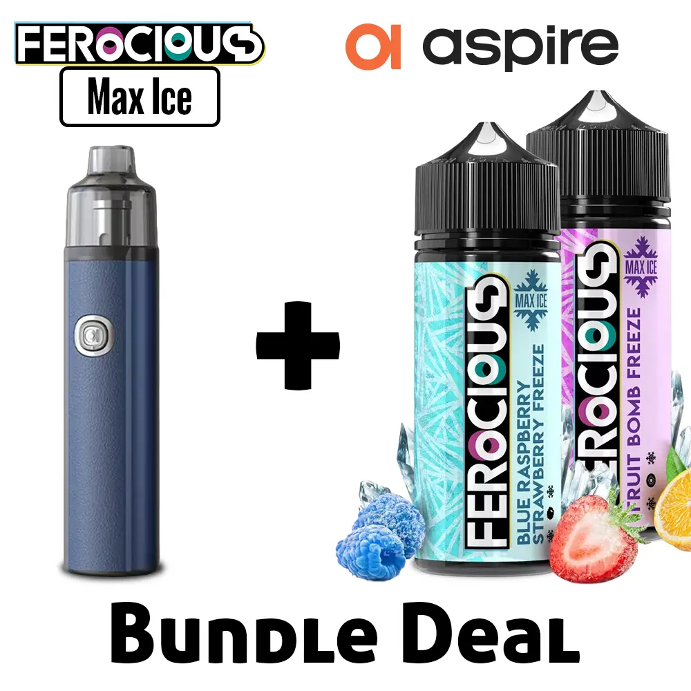 Ferocious Max Ice 100ml Vape Liquid Plus BP Stick Bundle Deal