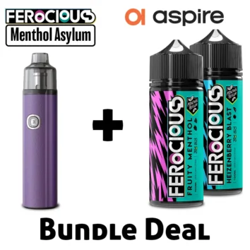 Ferocious Menthol Asylum 100ml Vape Liquid Plus BP Stick Bundle Deal