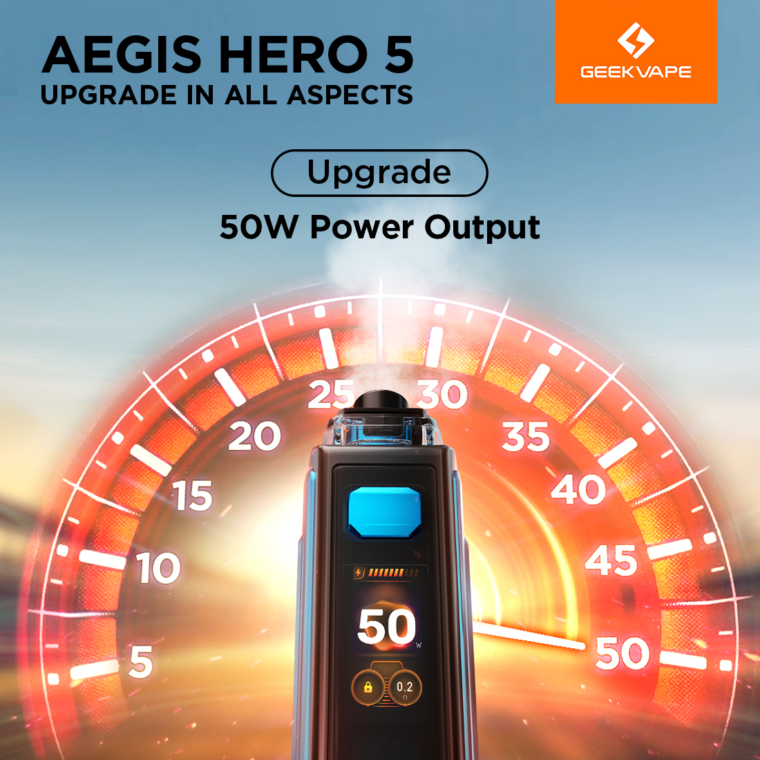 Geekvape Hero 5 Vape Pod Kit 50W Power Specification