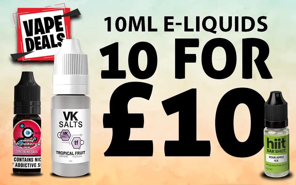 Vape Deals 10ml e-liquid 10 For £10