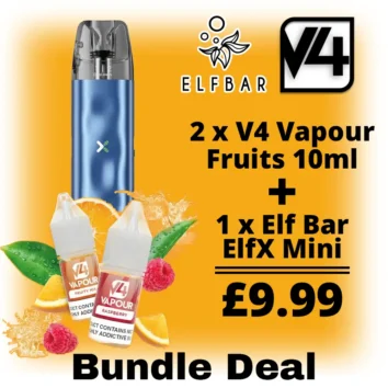 ElfX Mini Vape Kit And V4 Vapour Fruits Bundle Deal
