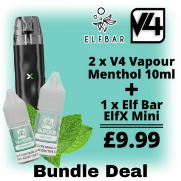 ElfX vape kit And V4 Menthol Bundle Deal