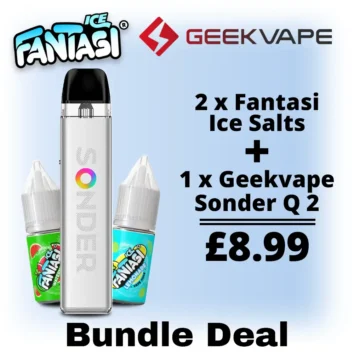 Sonder Q2 Vape Kit And Fantasi Ice Nic Salts Bundle Deal